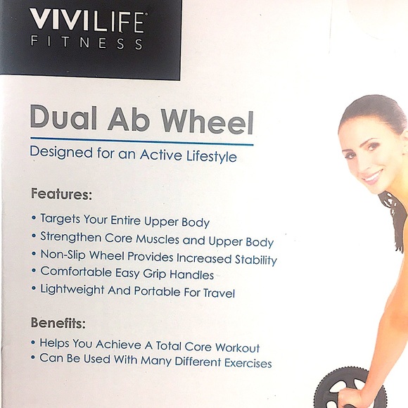 NEW VIVILIFE FITNESS DUAL AB WHEEL STAY FIT - Picture 5 of 6